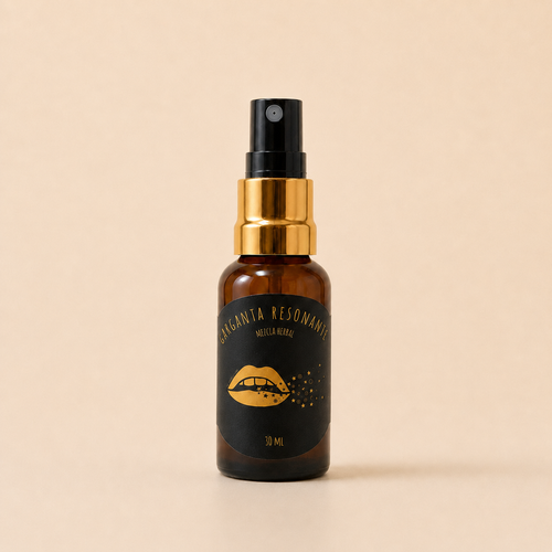 Garganta Resonante, spray botánico para la voz en frasco de 30 ml